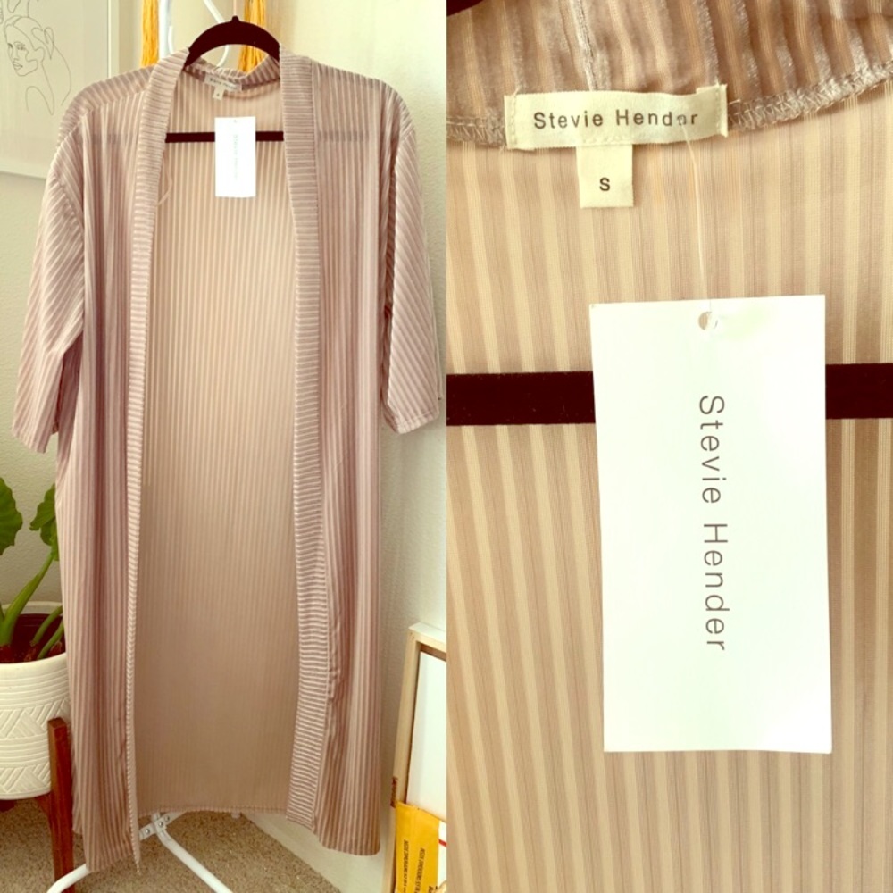 Shop Stevie Velvet Duster Long Ribbed Cardigan